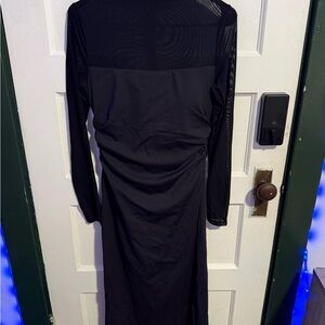 Halara Black Long Sleeve Midi Dress size Medium